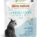 almo nature HQS Hydration Help - Wet Cat Food - Goat Milk, Broth - Additive Free, Grain Free - Pouches, 1.77oz (Pack of 12), Best By: 2027/07/20