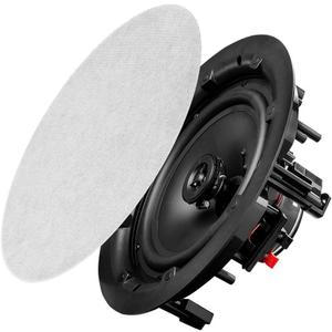 OSD Audio 8" in Ceiling Speaker Pair 120W, Trimless Magnetic Grille, Pivoting Tweeter, Paintable Grille ACE800