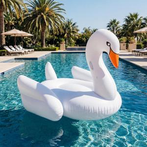Lewtemi Goose Inflatable Pool Float Giant Inflatable Swan Pool Floats Beach Goose Luxury Float Summer Pools Parties Entertainment Poolside Summer Lounging Fun