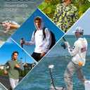 Men's UPF 50+ Sun Protection Hoodie Shirt Long Sleeve SPF Fishing Outdoor UV Hiking Lightweight Shirts (Blue, S)