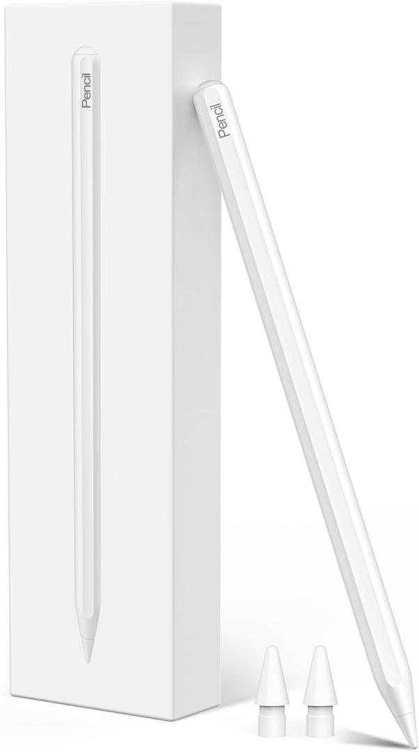 Stylus Pen with Note-Taking,Drawing for iPad Pencil 2nd Generation,Compatible with iPad Pro 11 in 1/2/3/4,iPad Pro 12.9 in 3/4/5/6,iPad Air 4 5,iPad mini 6 with Magnetic Wireless Charging（White）