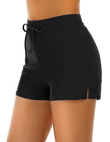 Tournesol Women's Swim Shorts High Waisted Bathing Suit Bottoms Tummy Control Swimsuit Tankini Boy Shorts Black Size M Tournesol Women's Swim Shorts High Waisted Bathing Suit Bottoms Tummy Control Swimsuit Tankini Boy Shorts Black Size M