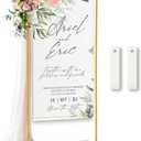 Wedding Sign Holder,Adjustable Welcome to Our Wedding Sign Stand with 2 Leather Sign Hanging Straps,Wedding Seating Chart Stand for Party,Baby Shower,Graduation Ceremony(Posters Excluded) (68.9inch, Gold-1PCS)