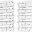 Poker Chip Holder Tray Racks- 10Pack Clear Acrylic Chips Rack Case With Cover Poker Table Accessories