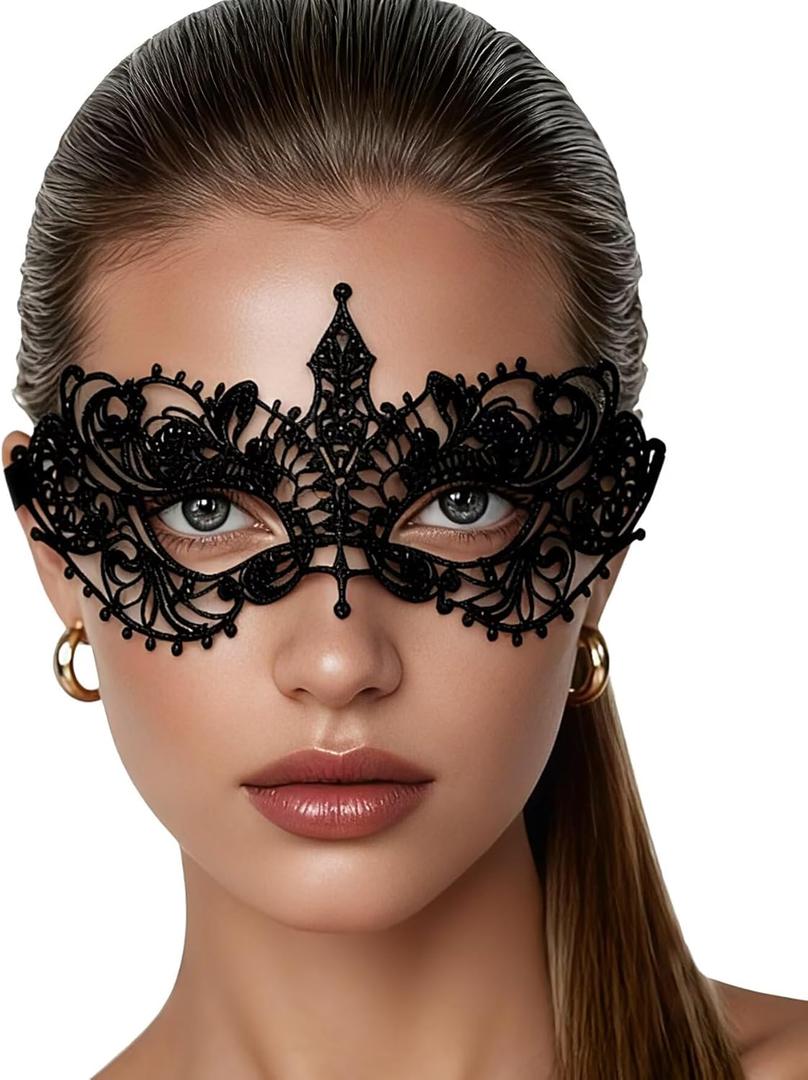 Masquerade Mask for Women Lace Eye Mask for Halloween Costume Party