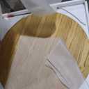 43'' Round Dining Table for 4 - Modern Wood Kitchen Table with Sturdy Pedestal Base, Space-Saving Design for Small Spaces, Apartments, Easy Assembly