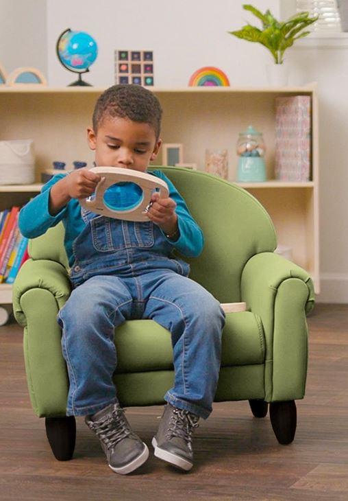 Children's Factory As We Grow Chair, Flexible Seating for Daycare or Preschool, Kids Reading Chair, Playroom Furniture, Sage (Chair Only)