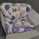 TANOFAR Infant Car Seat Insert with Removable Cushion for Baby Girls, Reversible Newborn Carseat Insert for Baby Head Body Support, Fits for Stroller, Baby Swing, Bouncer (Purple Flower)