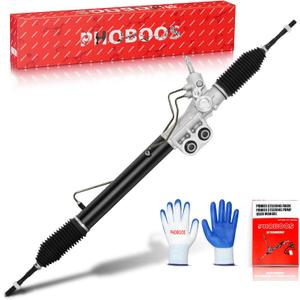 PHOBOOS Hydraulic Power Steering Rack and Pinion Assembly Compatible with Nissan Frontier 2005-2020, Pathfinder 2005-2012, Xterra 2005-2015, 2.4L, 2.5L, 4.0L, 5.6L, New Unit, Direct Fit, Ref. 26-3033