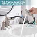Bathroom Faucet with Pull Out Sprayer, 4 Inch Centerset 3 Hole Pull Out Bathroom Sink Faucet, with Pop Up Drain and Supply Hoses, Brushed Nickel