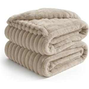 BEDELITE Ribbed King Size Blanket for Bed, Linen, 108"x90"
Ultra-Soft Plush Fleece, Warm Yet Lightweight, Ribbed Texture, Home Decor, Machine Washable, Giftable, All-Season Use