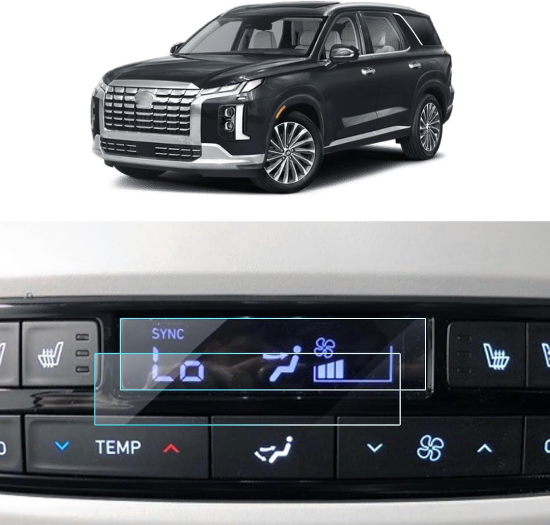 3 x 2PCS Car Screen Protector for Hyundai Palisade 2024 2025 2023 2022 2021 2020 Accessories Rear-seat Air Conditioning Nano Touchscreen Protector Film HD Clear Bubble Free