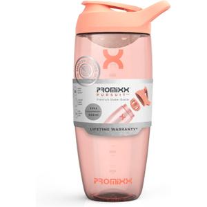 Promixx Pursuit Protein Shaker Bottle (32 oz) – Silent No-Ball Mixer, Leak-Proof Lid, BPA/ BPS & Phthalate-Free ECOZEN – Easy-Clean Shaker Cup for Protein Shakes, Pre & Post-Workout Smoothies
