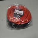 8 Gauge Wire (25ft Each - Red/Black) Copper Clad Aluminum CCA - Primary Automotive Wire,Car Amplifier Power & Ground Cable, 20PCS Lugs Terminal Connectors,20PCS 2:1 Heat Shrink Tubing (50FT)