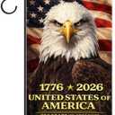 3 x 250 Anniversary USA Garden Flag Double Sided 4th of July Fourth of July Patriotic Party Decorations and Supplies for Home 12.5" X 18"