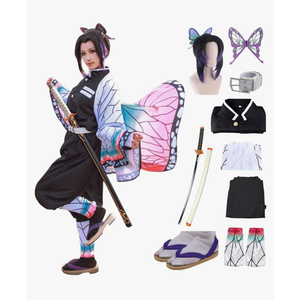 Full Set Men Anime Cosplay Costume For Tanjiro Party Role Costume Kimono Outfit Including Shoes Wig Sword