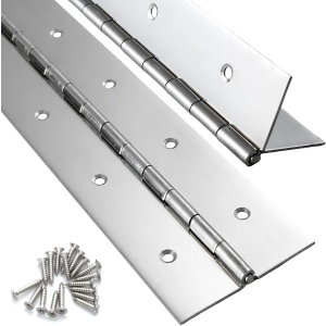 2 Pack Heavy Duty Piano Hinge 36 Inch x 2 Inch Width, 0.047'' Thick Stainless Steel Continuous & Piano Hinge for Cabinet, Door, Toolbox, Wooden Box, Metal Plate, Furniture, Industrial Project