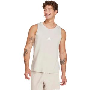 adidas Men's Essentials Small Logo Single Jersey Tank Top (Beige, XS)