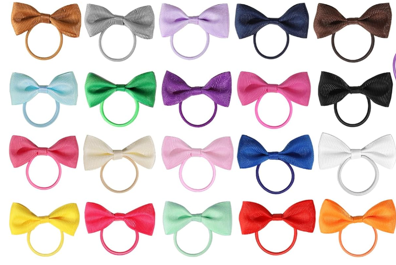 Baby Girls Hair Bows Ties Mini, 25 piece
