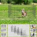 Artmalle 30" H x 24" W Dog Playpen, 8 Panel Rustproof Metal Pen with Door
30"H x 24"W 8-panel rustproof black metal dog playpen with door, foldable tool-free setup for indoor and outdoor use.