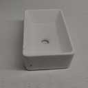 14 x 10 Inch Small Bathroom Vessel Sink, 14 Inch White Above Counter Rectangular Ceramic Vessel Sink, Modern Porcelain Small Above Countertop Art Basin Vanity Sink Lavatory Wash Hand Basin