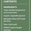 Earth Harmony Methylene Blue, 1% USP (Pharmaceutical) Grade, with Nano Liquid Gold for Photodynamic Research, Miron Glass Bottle (2 Oz)