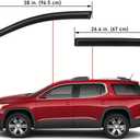 Lightronic Extra Durable Outside-Mount Auto Vent Window Visor, Fits 2017-2023 GMC Acadia (EXCLUDES Acadia Limited), UV Protection Rain Guard, Original Wind Deflector, No-Drilling, Dark Smoke, 4-Pcs