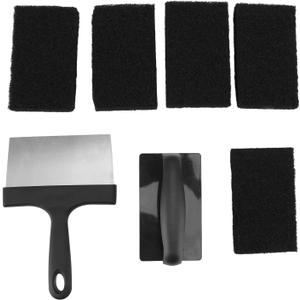 PerGar Griddle Cleaning Kit, Heavy Duty Grill Cleaner Kit Griddle with Stainless Steel Scraper and Sponge Blocks, BBQ Grill Cleaner Set for Grill Cleaning, Gas Grills, Outdoor Grill, Oven