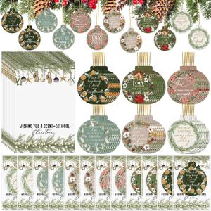 2 x 36 Set Christian Easter Bulk Gifts Religious Scented Hanging Ornament Easter Scent Sachet with Card Bag Bible Verse Decor for Secret Sister in Christ Gift Sunday School Women