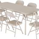 GAOMON 7 Piece Set Folding Table and Chairs Set for Boys and Girls
Children Activity Table and Chairs Set, Foldable Table and Chairs with PU for Dining Room, Daycare, Classrooms