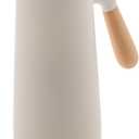 WOLFF - White Thermal Coffee Carafe  34oz / 1L Insulated Carafe - Food-Safe Plastic Exterior and Glass Liner, Wood-Style Handle  Keeps Drinks Hot or Cold, Leakproof Coffee and Tea Dispenser