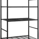 Sakugi Storage Shelves - 4 Tier Shelf Organizer, Heavy Duty Garage Shelving Unit with Leveling Feet, Stable Metal Shelves Organizer for Pantry, Kitchen and Closet, 33.0" W x 12.6" D x 57.2" H, Black