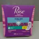 3 x Poise Ultra Thin Incontinence & Postpartum Pads with Wings for Bladder Leaks, 3 Drop Light Absorbency, Regular Length, 132 Count