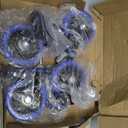 4 Inch Caster Wheels Heavy Duty Stem Caster 2000Lbs, Threaded Stem Casters 3/8"-16 x 1(Stem Diameter 3/8", Stem Length 1"), Swviel Locking Caster Set of 4, Industrial Castor Wheels for Cart, Furniture, Blu