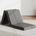 Sweetnight 4 Inch Folding Mattress - Single Size Trifold Mattress Grey with Breathable Cover & Non-Slip Bottom| Portable Floor Mattress for Camping, Travel, RV, Guest Room