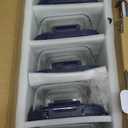 10-Pack Glass Food Storage Containers with Tempered Lids  Borosilicate, Airtight, Oven-Safe (-4F~950F), BPA-Free, 4.4 & 1.6 Cup, Leak-Proof, Dishwasher Safe (Blue)