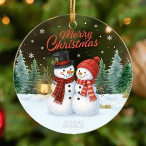 Snowman Ornaments - Snowman Christmas Ornament 2025, Winter Holiday Ornaments for Christmas Decorations, Gifts for Family, Friends