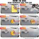 Car Dent Repair Kit (3 Pack) 110LBS Suction Cup Dent Puller for Auto Body, Remove Small to Medium Dents on Car Door, Hood, Fridge, and Glass DIY Dent Remover Tool with Strong Vacuum Seal