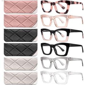 CCVOO 1.25 Style Reading Glasses for Women, Stylish Eyeglasses, Blue Light Readers for Women, Cheaters, (A1 Mix)