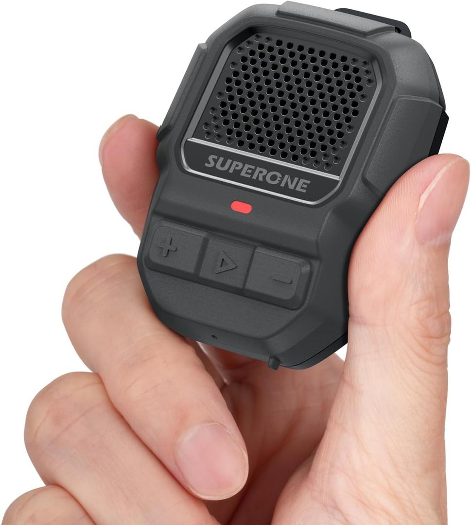 SUPERONE 2026 Upgrade Wearable Bluetooth Speaker Clip On15H Longer Playtime & HD Sound Portable Jobsite Speakers, Built-in Mic for Hands-Free Call, IPX7 Waterproof Mini Wireless Running Speaker