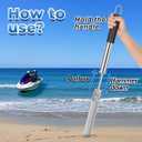 Sand Spike Boat Anchor Slide Hammer Anchor Beach Shore Spike for Boats, Jet Ski, Pontoon, Kayak, Canoe, Self-Hammering Stainless Steel Sand Anchor