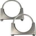 Universal Heavy Duty 4 Inch 102mm Exhaust U Bolt Clamp Stainless Steel Saddle Design with Reinforced Ribs