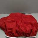 Obstal Fitted Round Red Table Cloth, Reversible Waterproof Stain Resistant Elastic Stretch Tablecloth, Wipe Clean Table Cover for Outdoor/Indoor Use, Fits Round Tables up to 40" - 44" Diameter