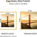 YESKAY 20x20 Picture Frame 3 Pack - Gold Poster Frame Display Pictures 16x16 with Mat or 20 x 20 Without Mat for Wall Hanging Horizontal and Vertical