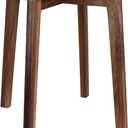 18-Inch Stackable Wooden Stool from Walnut Solid Wood, Stacking Backless Stool with Square Top Anti-Slip Felt Pad for Kitchen, Dining Room, Living Room, Office, Classroom, Workroom, Bedroom, Studio