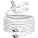 iPhone Charger Cable 2Pack 6.6FT[MFi Certified],USB C to Lightning Cable