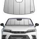 Pigenius Windshield Sunshade for Honda Civic 2022-2026, Premium Grey Leather Finish
