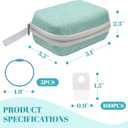 Card Case for Yoto cards, Hard Portable Card Case with Zipper & for Yoto Card Keyring Loop Holder Card Tabs, Travel Carrier Kids Toy Storage Organiser Tidy Mini Card Storage (Green)