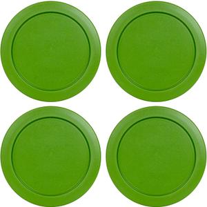 Replacement Lids fits Pyrex 1-Cup (4" Smallest Size) Glass Food Storage Container Bowls, 4-Inch Plastic Round Lids Covers for Pyrex 7202-PC, Airtight & Leakproof (4-Pack, Green)