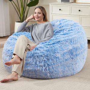 Bean Bag Cover Only, Machine Washable Stuffed Animals Storage, Bean Bag Couch for Adults Kids Teens, Small Bean Bag Chairs Cover for Toddlers